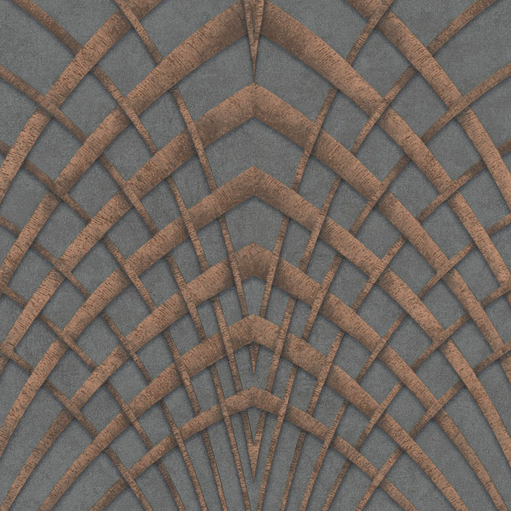 Galerie Avalon Pointed Arches Bronze Wallpaper Image 1