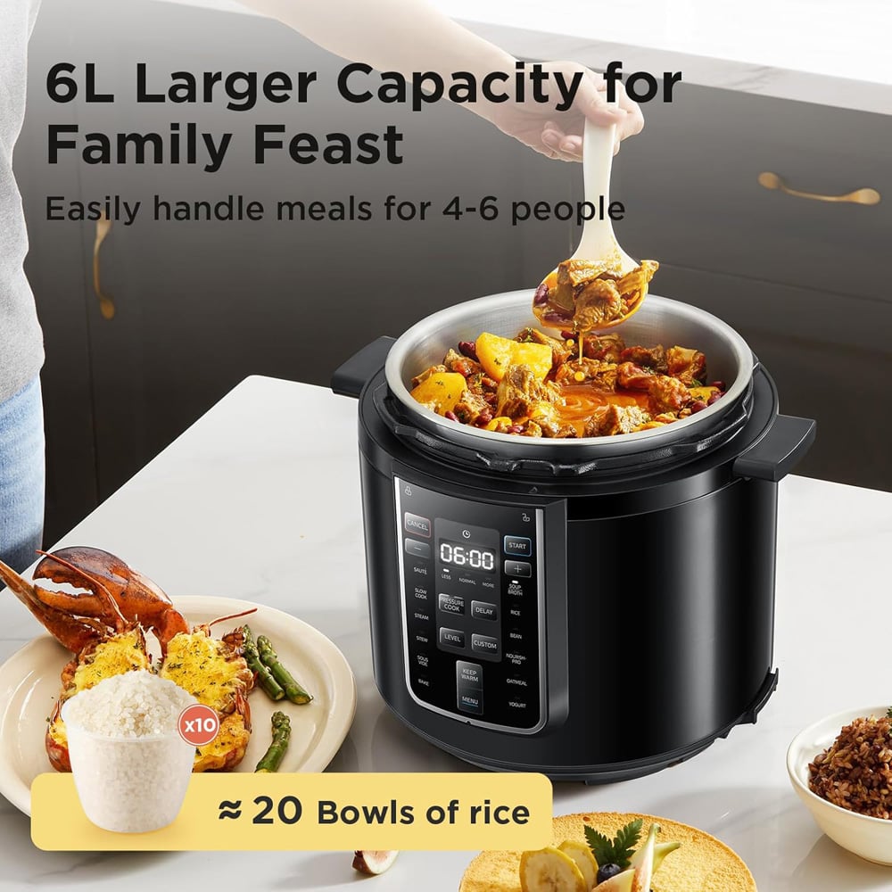 Living and Home Midea Electric Rice and Yogurt Maker Pressure Cooker 6L Image 5