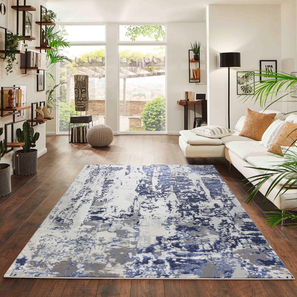Desire Rugs Styra Navy Abstract Rug 160 x 230cm Image 2