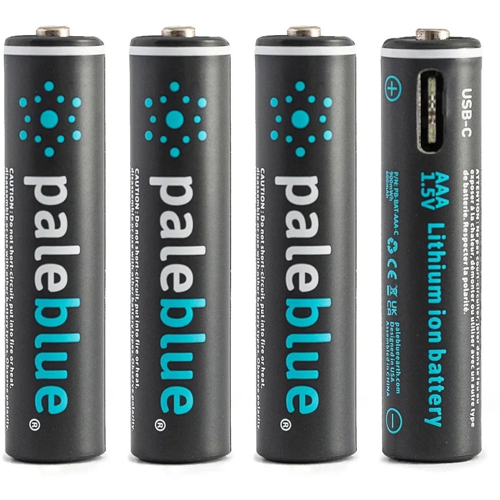Paleblue AAA 4 Pack Lithium-Ion Rechargeable Batteries Image 2