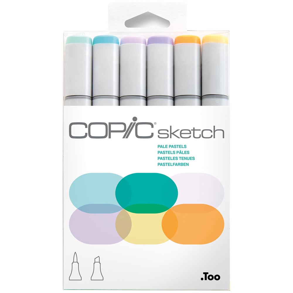 Copic Sketch Pale Pastel Marker Pen 6 Pack Image 1