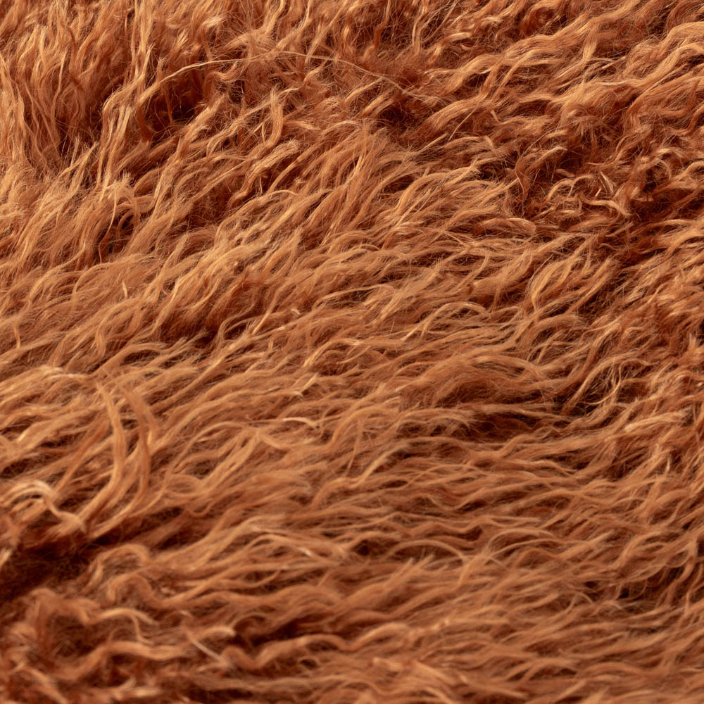 Furn Rowan Ecru Chocolate Faux Fur Reversible Cushion 50 x 50cm Image 5