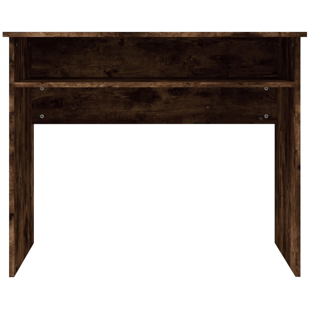vidaXL Single Shelf Office Desk Smoked Oak Image 6