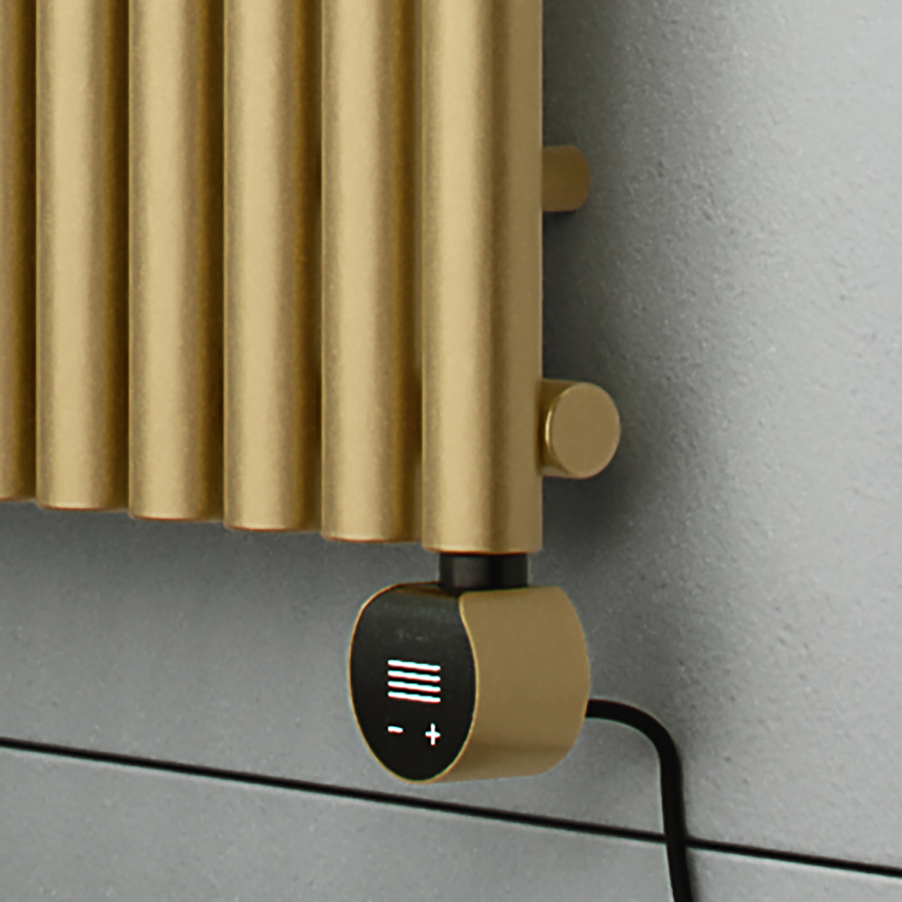 Terma Rolo-Room E Wi-Fi Brass Electric Radiator 1500W 2000 x 590mm Image 6