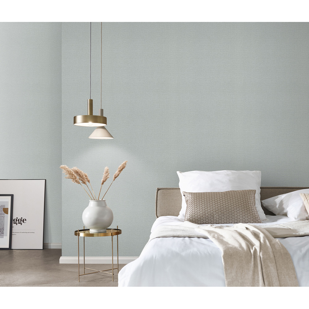 Erismann Opus Dolce Luxury Woven Plain Soft Green Wallpaper Image 3