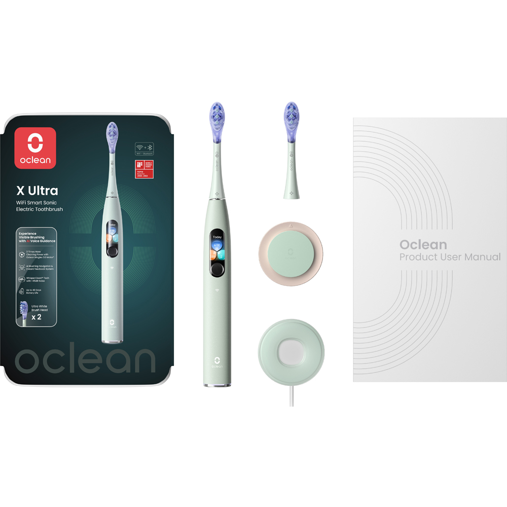 Oclean X Ultra S WiFi Smart Green Sonic Electric Toothbrush Image 3
