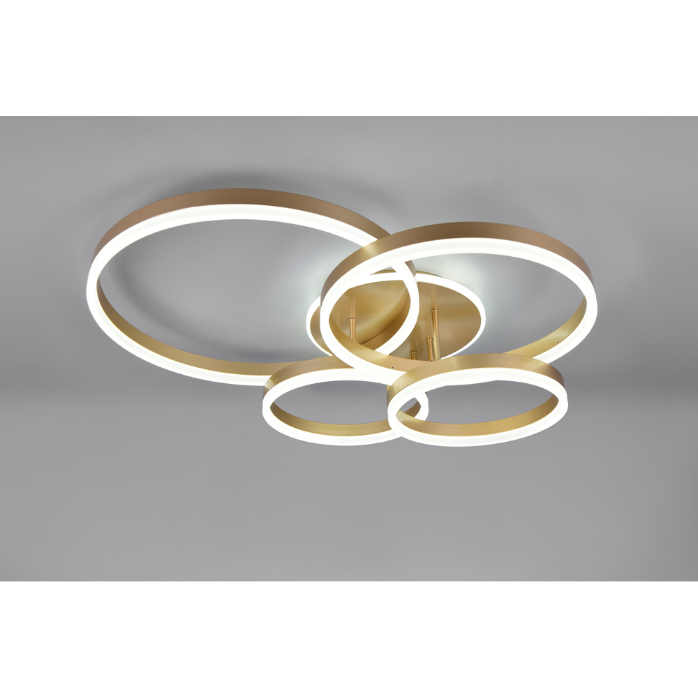 TRIO Drake Gold Integrated LED Ceiling Light Image 3