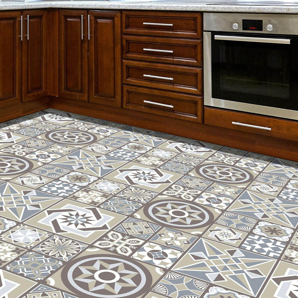 Walplus Limestone Home Floor Tile Stickers Image 6