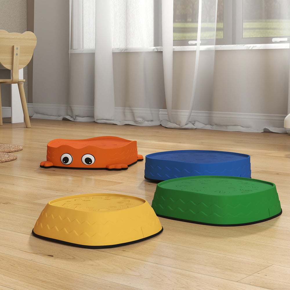 Tommy Toys Kids 5 Piece Frog Shaped Balance Stepping Stones Sensory Toy Image 4