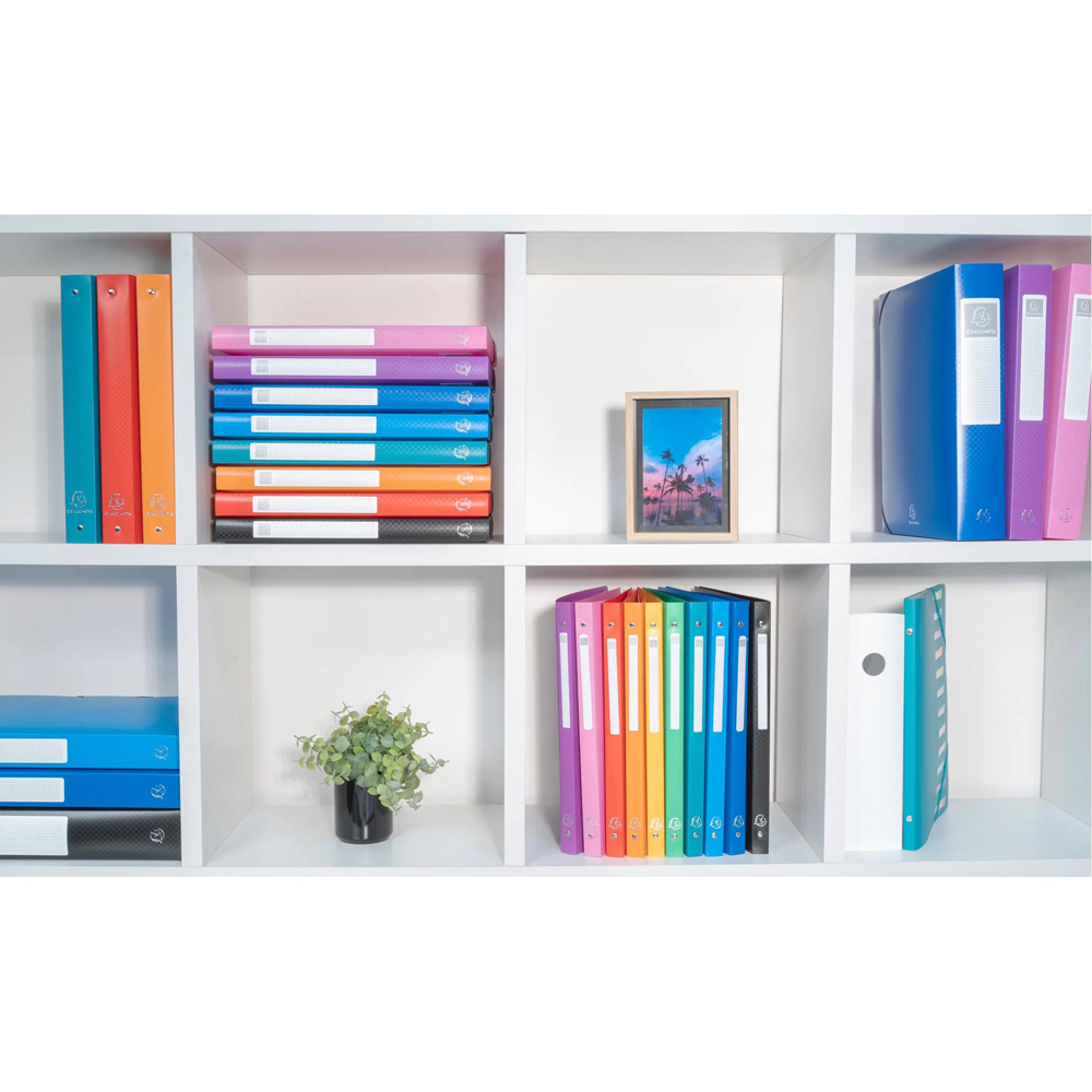 Exacompta Opak A4 Maxi Light Blue 4 Ring Binder 10 Pack Image 6