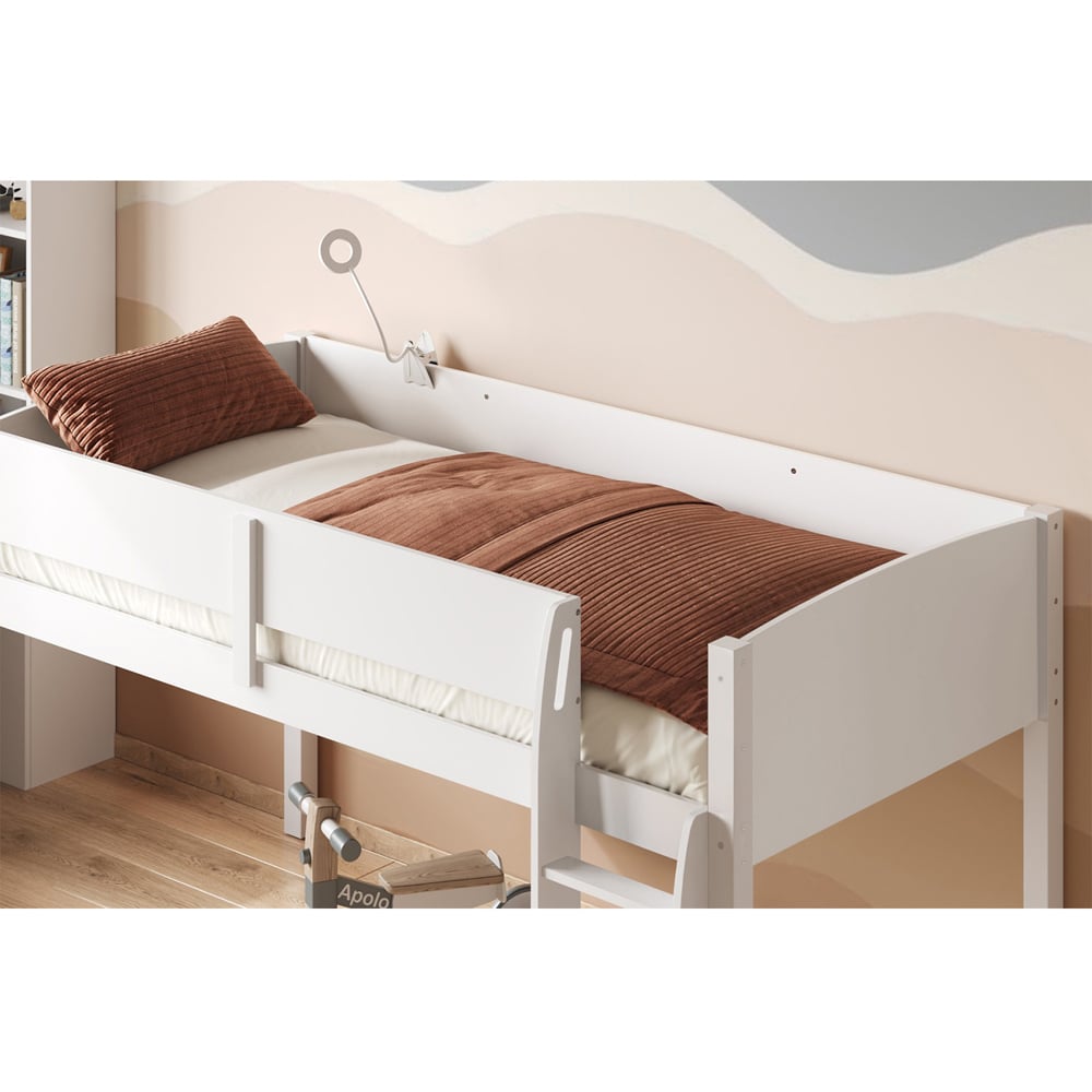 Flair Loop White Wooden Mid Sleeper Cabin Bed Image 2
