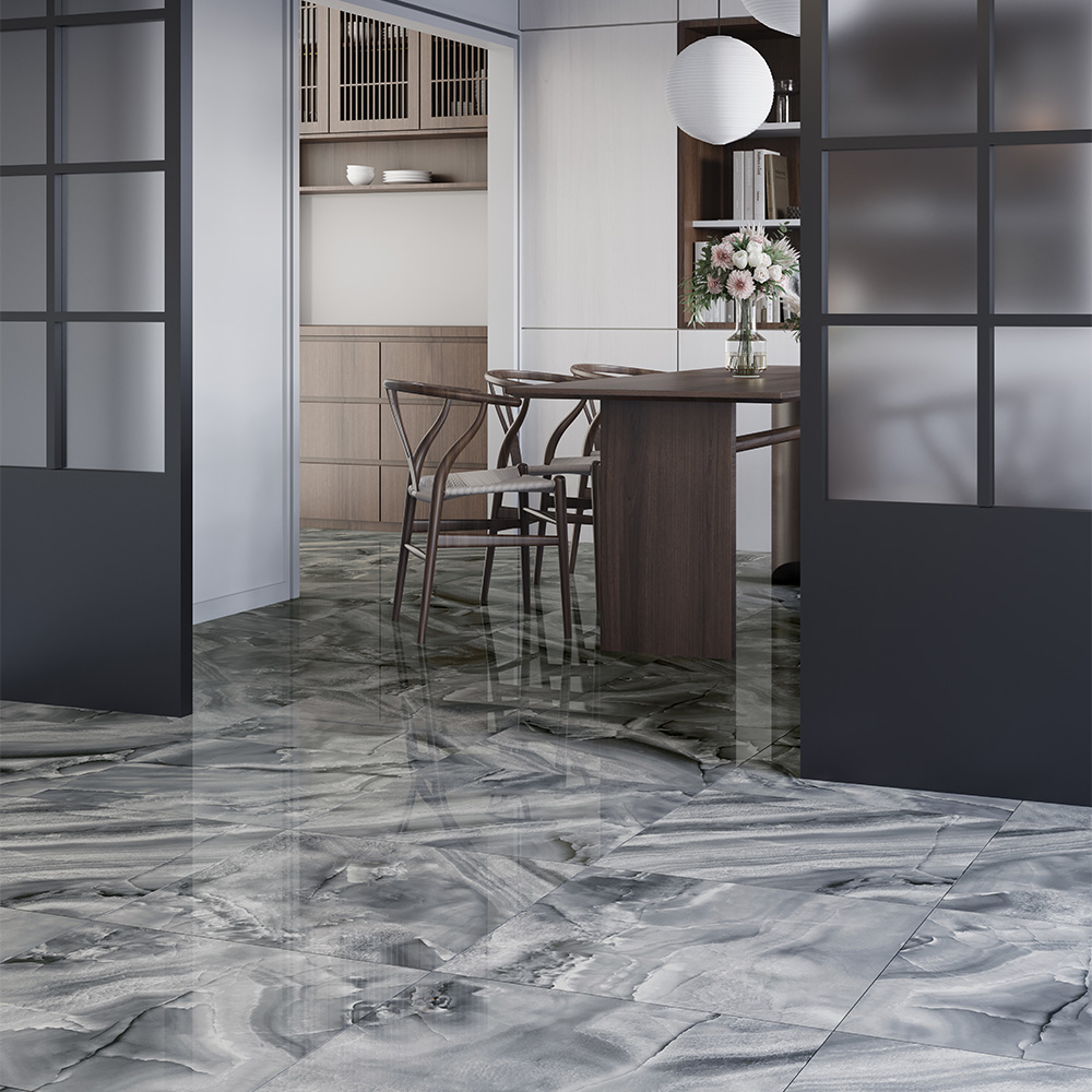 Bien Olbia Polished Rectified Porcelain Floor and Wall Tile 600 x 600mm 5 Pack Image 8