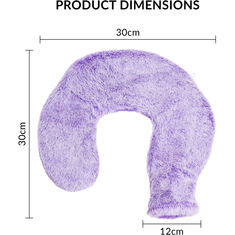 Bauer Professional Purple Soft Faux Fur Fleece Neck and Shoulder Hot Water Bottle Image 8
