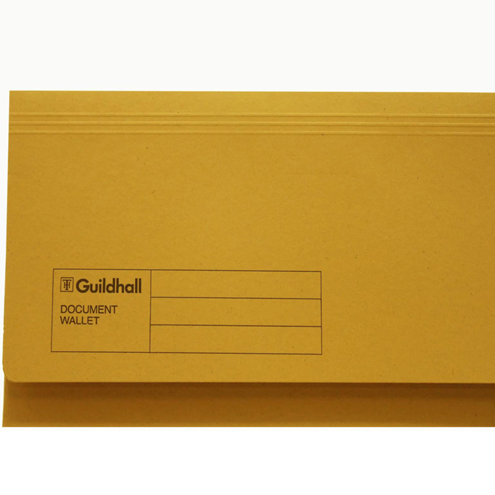 Exacompta Guildhall Yellow A4+ Manilla Document Wallet 50 Pack Image 6
