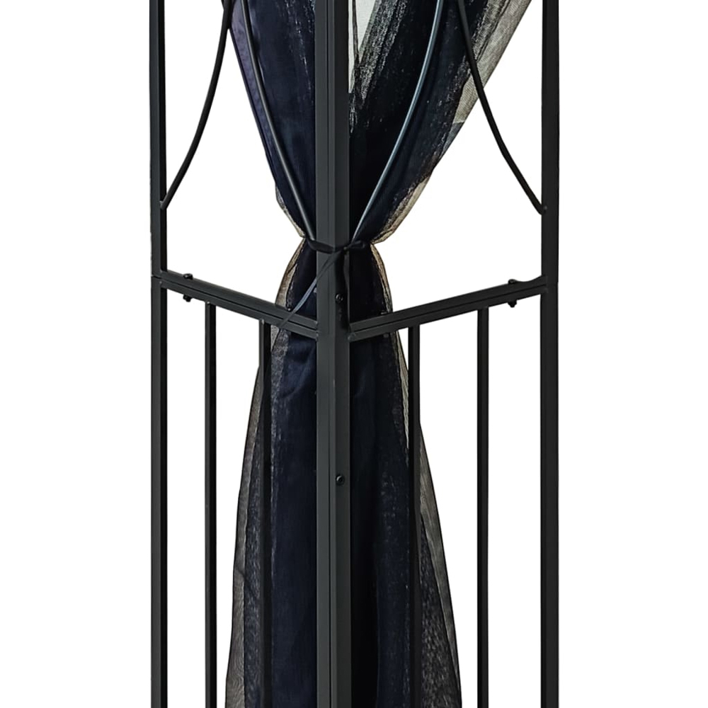 vidaXL 2.7 x 3m Steel Anthracite Gazebo with Sidewalls Image 5