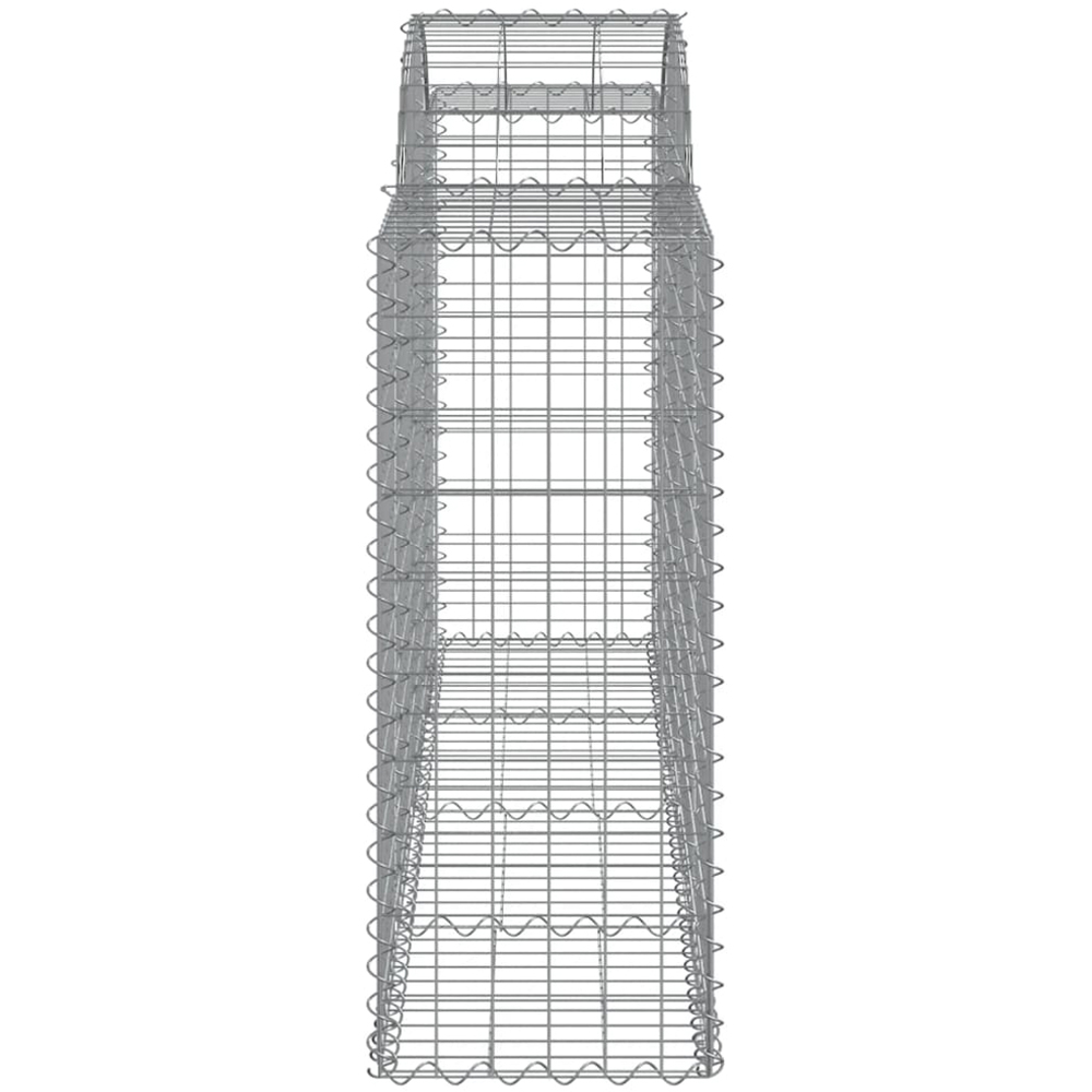 vidaXL Silver Galvanised Iron Arched Gabion Basket 200 x 50 x 100/120cm 15 Pack Image 3