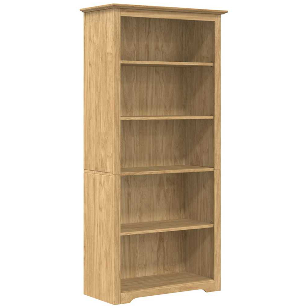vidaXL Bodo 5 Shelf Honey Brown Bookcase Image 2