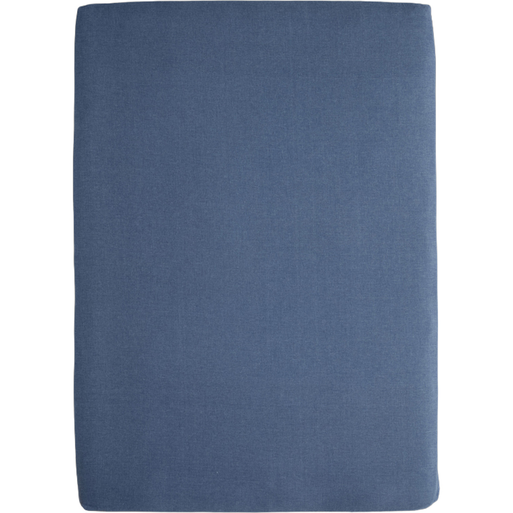 Deyongs Southwick Super King Size Blue Fitted Sheet Image 1