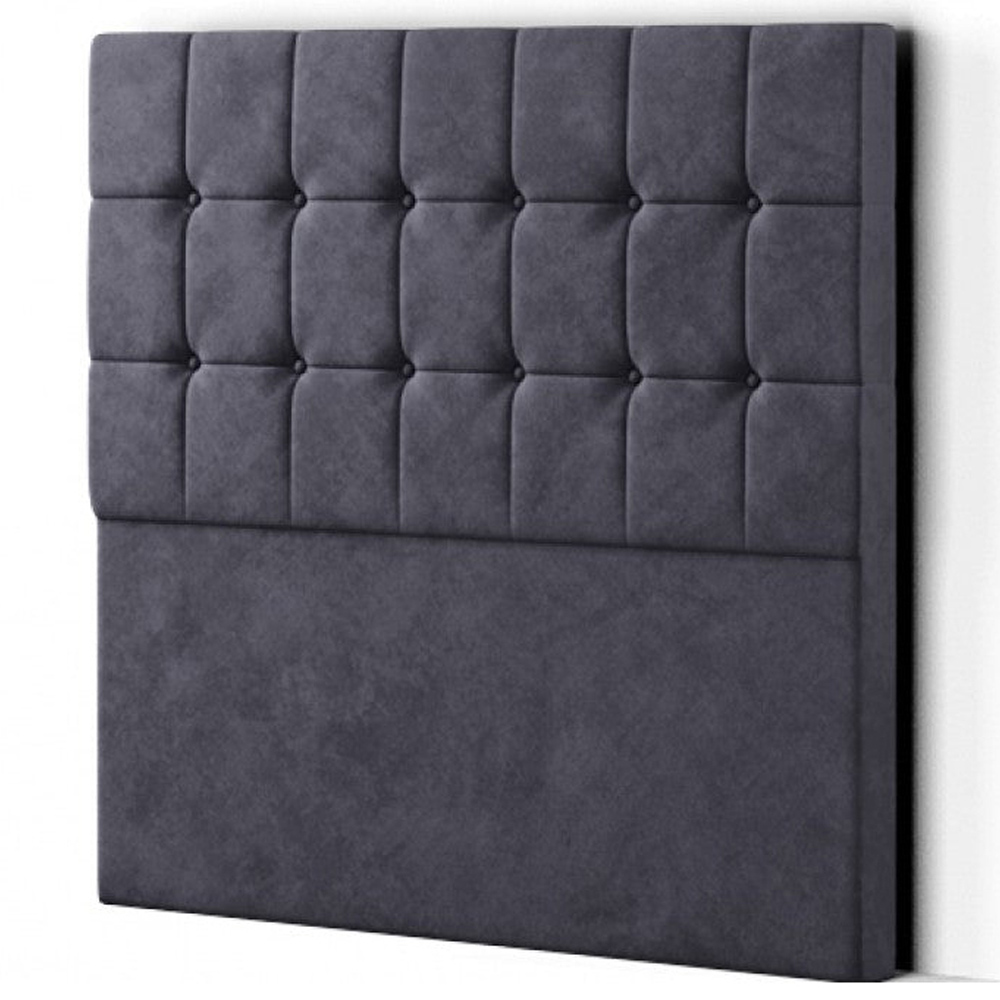 Eleganza Venezia Small Double Steel Plush Floor Standing Headboard Image 2