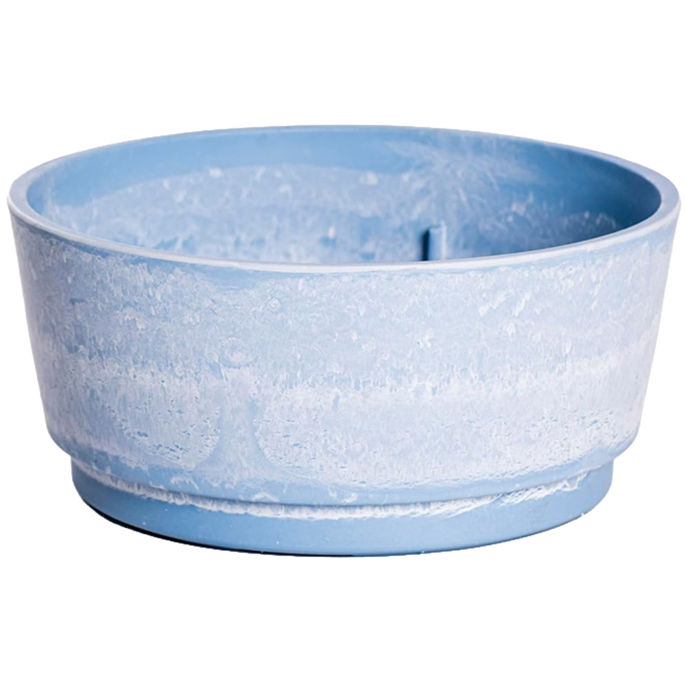 Thompson & Morgan Caesar Marble Effect Sky Blue Bowl 34.5cm Image 1