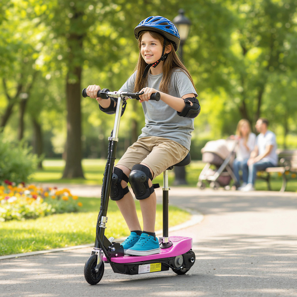 Tommy Toys Pink Foldable Powered Kick Scooter 120W Image 2