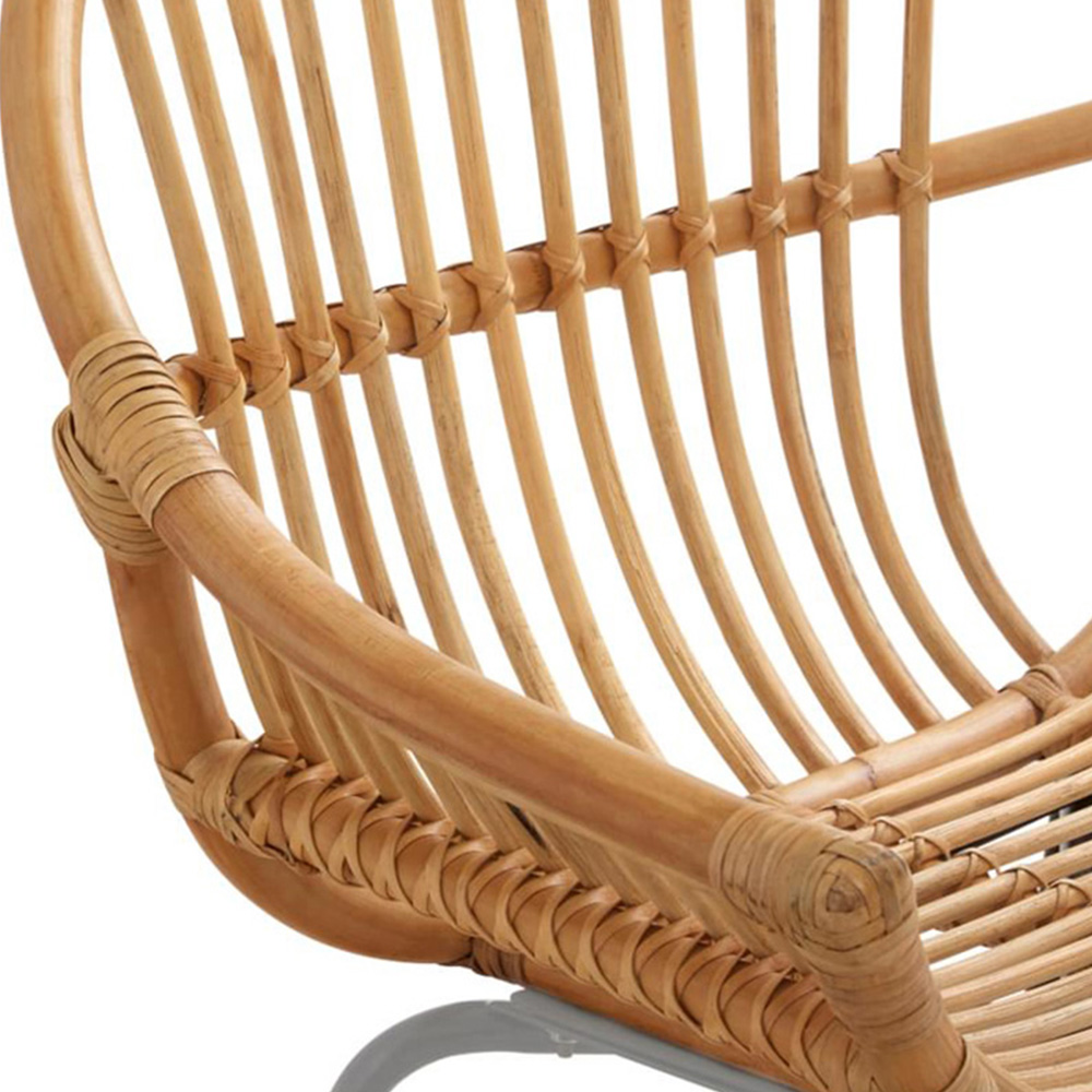 Interiors by Premier Lagom Grey Natural Rattan Chair Image 6