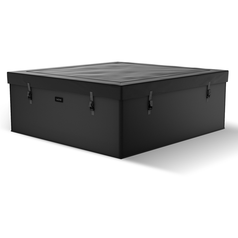 Wave Garda 4 Person Square Charcoal Rattan Hot Tub Spa Image 4