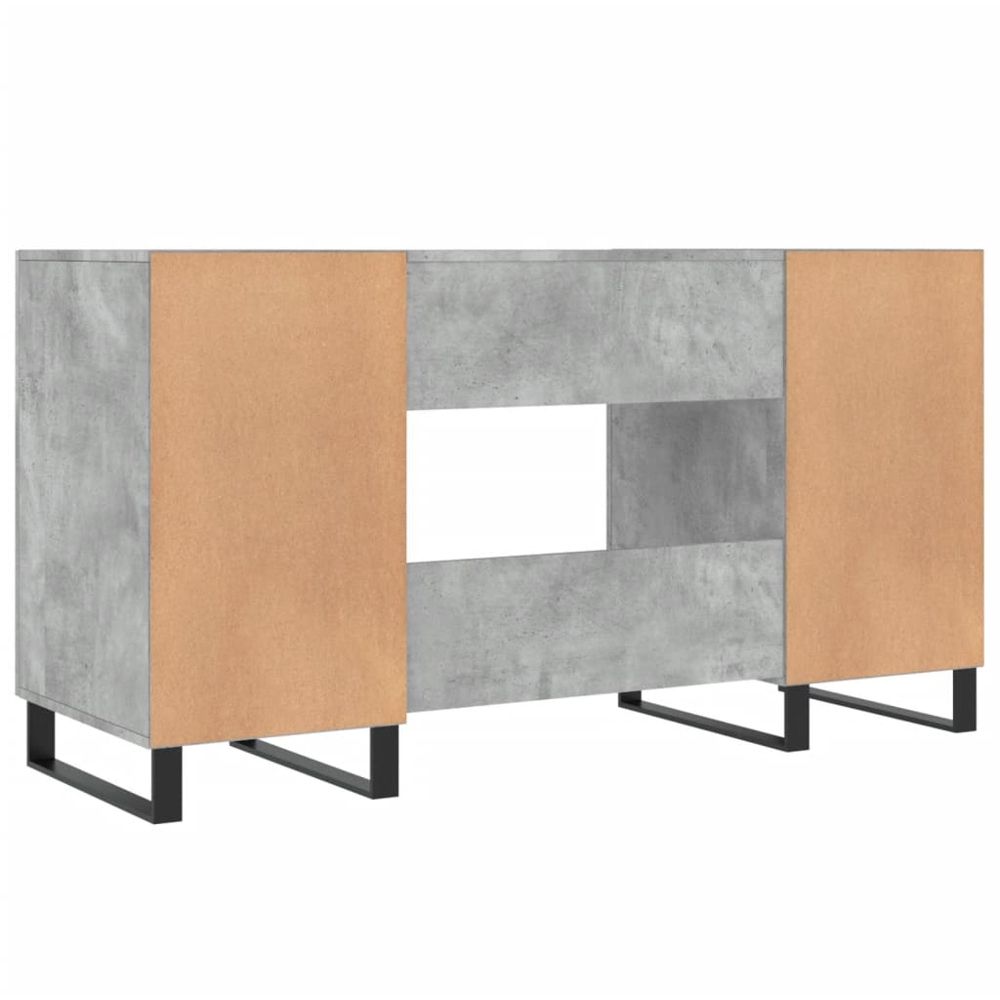 vidaXL 2 Door Computer Desk Concrete Grey Image 7