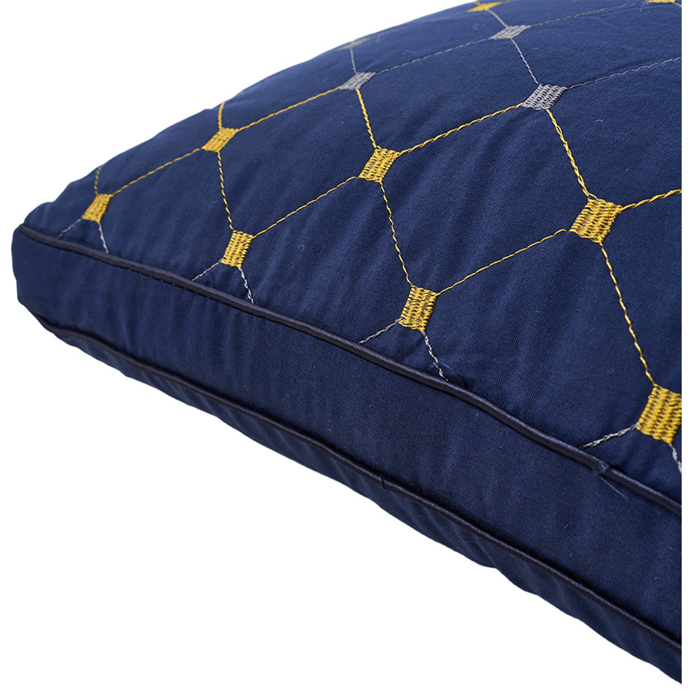 Living and Home Dark Blue Geometric Polyester Supportive Pillow Insert 74 x 48cm Image 6