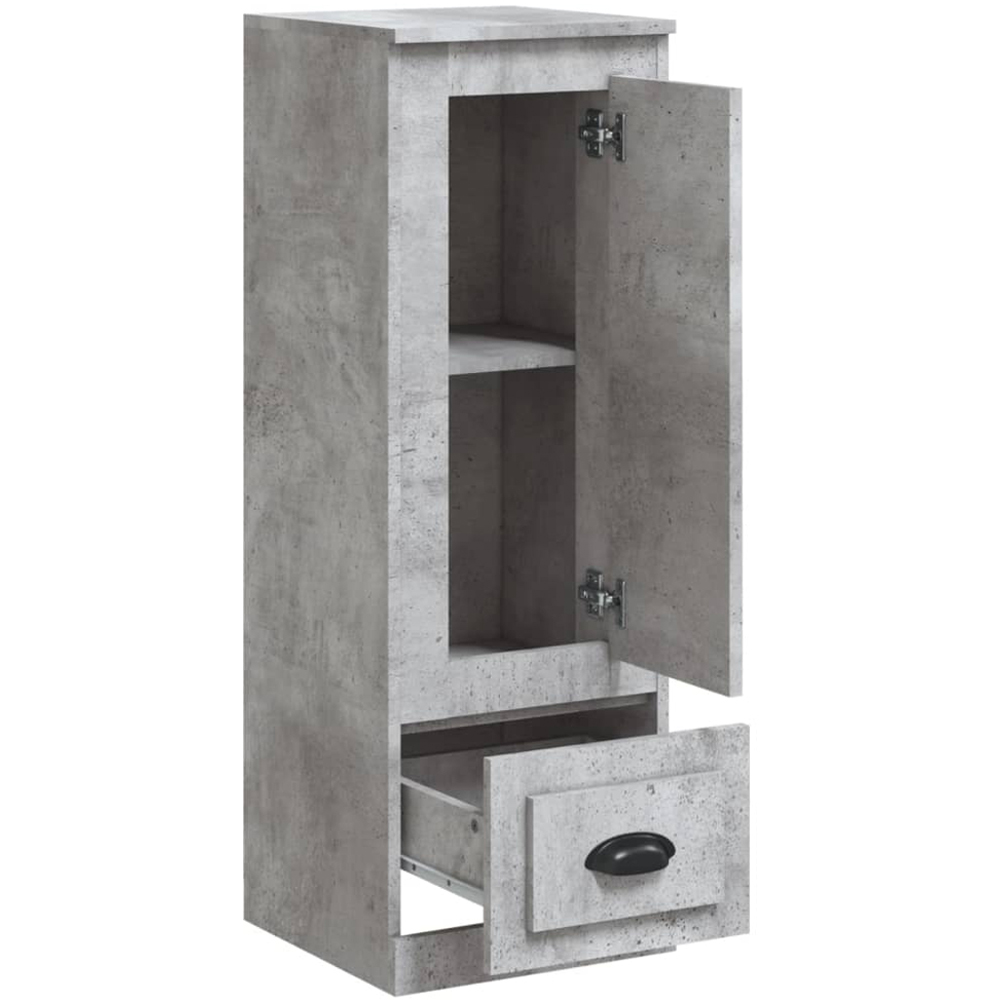 vidaXL Single Door Single Drawer Concrete Grey Highboard Image 7
