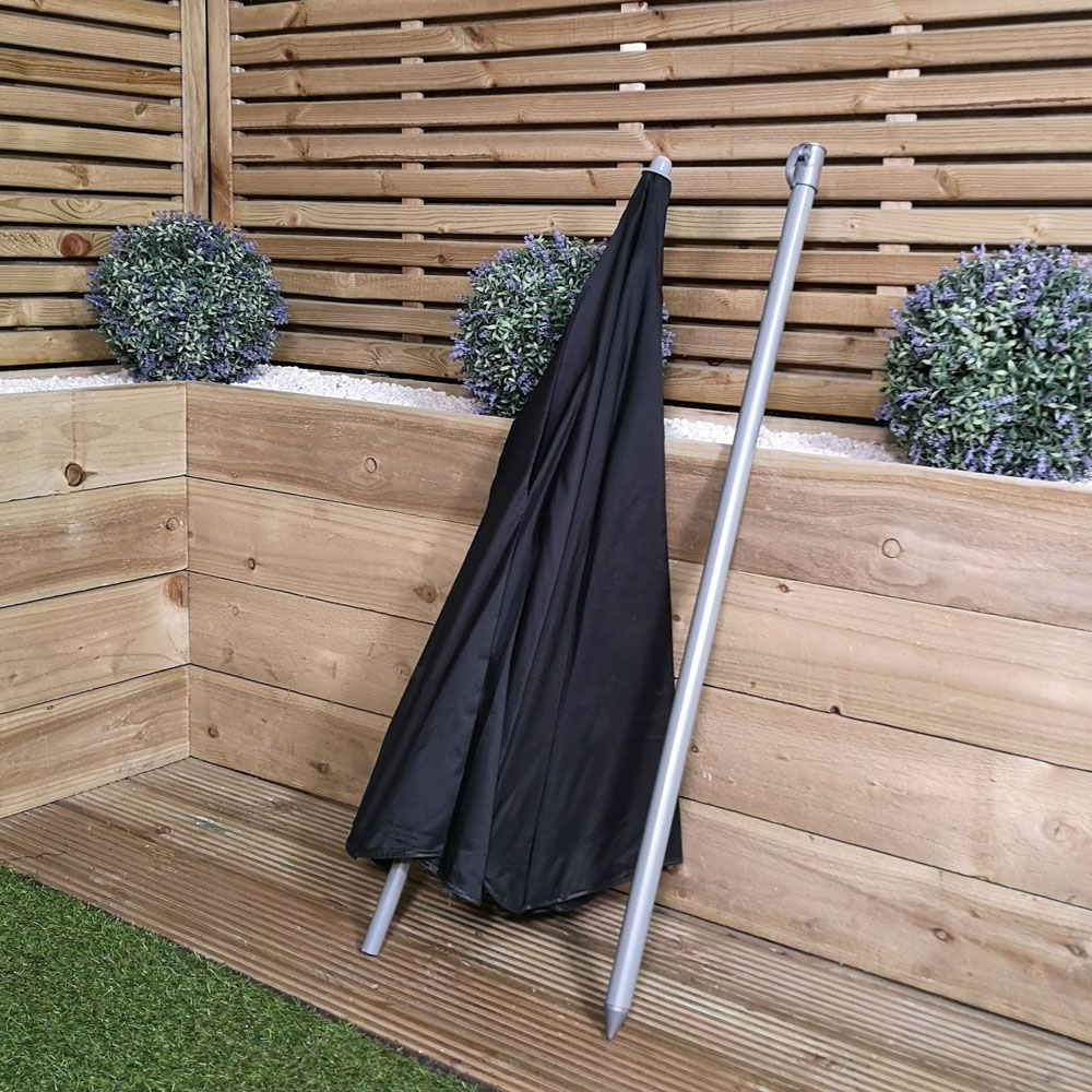 Samuel Alexander Lightweight Garden Parasol with Black Canopy 1.94m Image 6