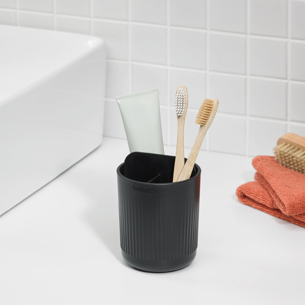 ReBorn Dark Grey Recycled Plastic Toothbrush Holder Image 2