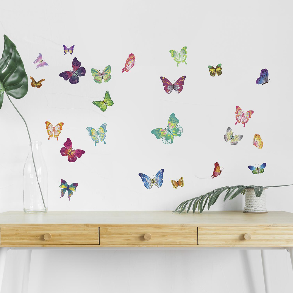 Walplus Kids Colourful Butterflies Self Adhesive Wall Stickers Image 3
