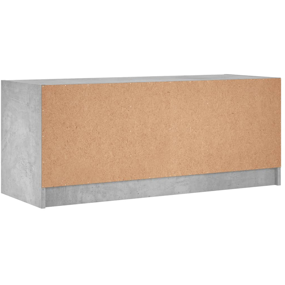 vidaXL 2 Glass Door 2 Shelf Concrete Grey TV Cabinet Image 7