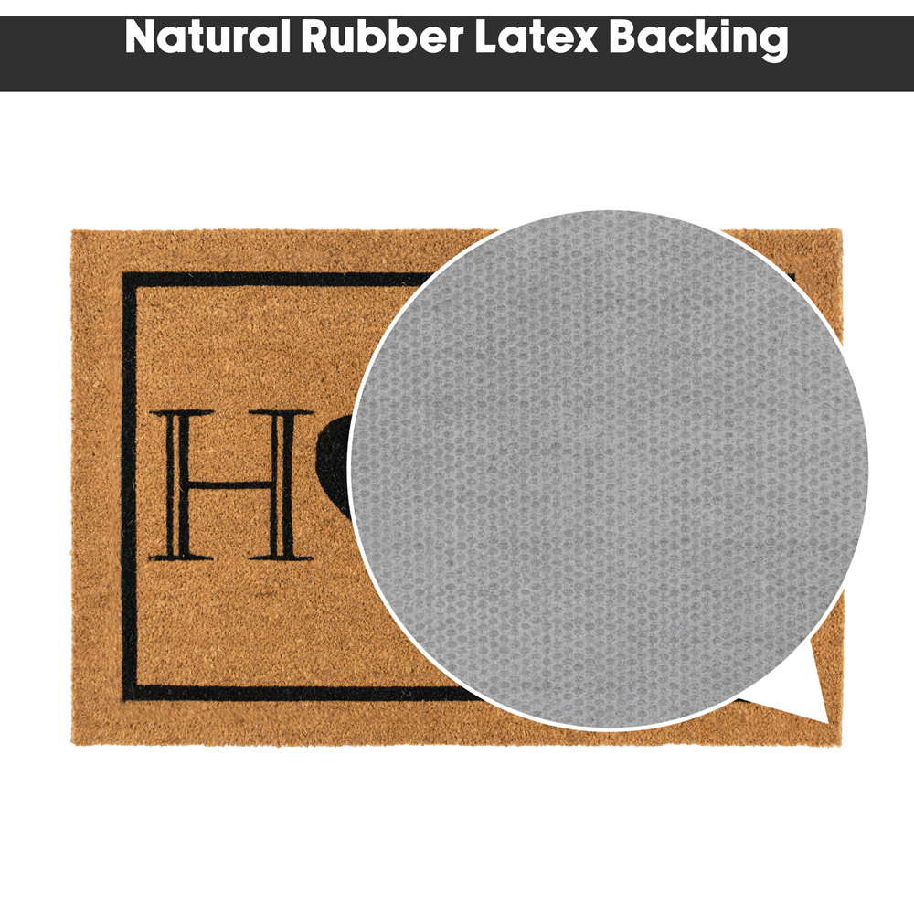 JVL Heart Home Welcome Coir Latex Backed Door Mat 60 x 90cm Image 7