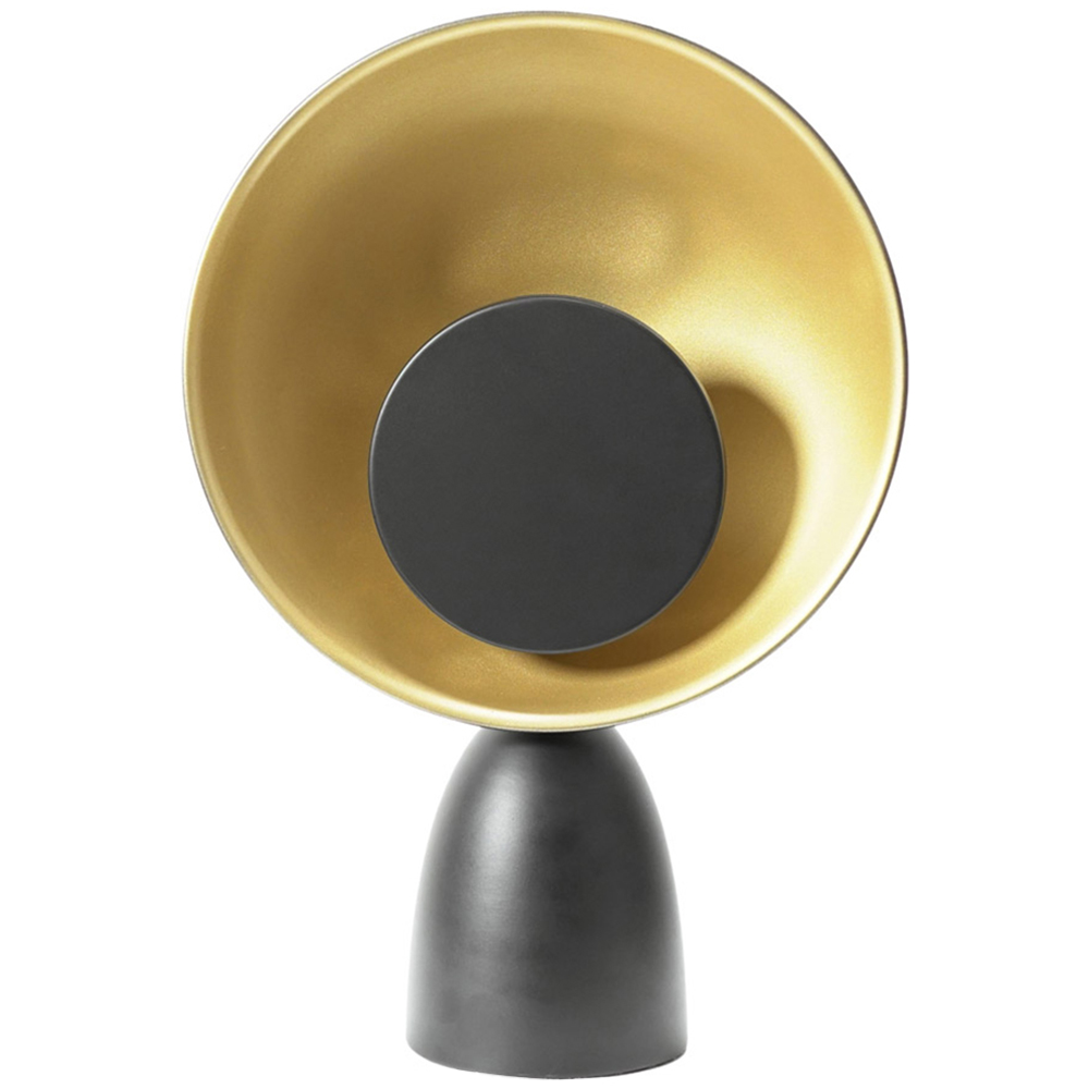 ValueLights Saffy Matte Black and Gold Shade LED Table Lamp Image 1