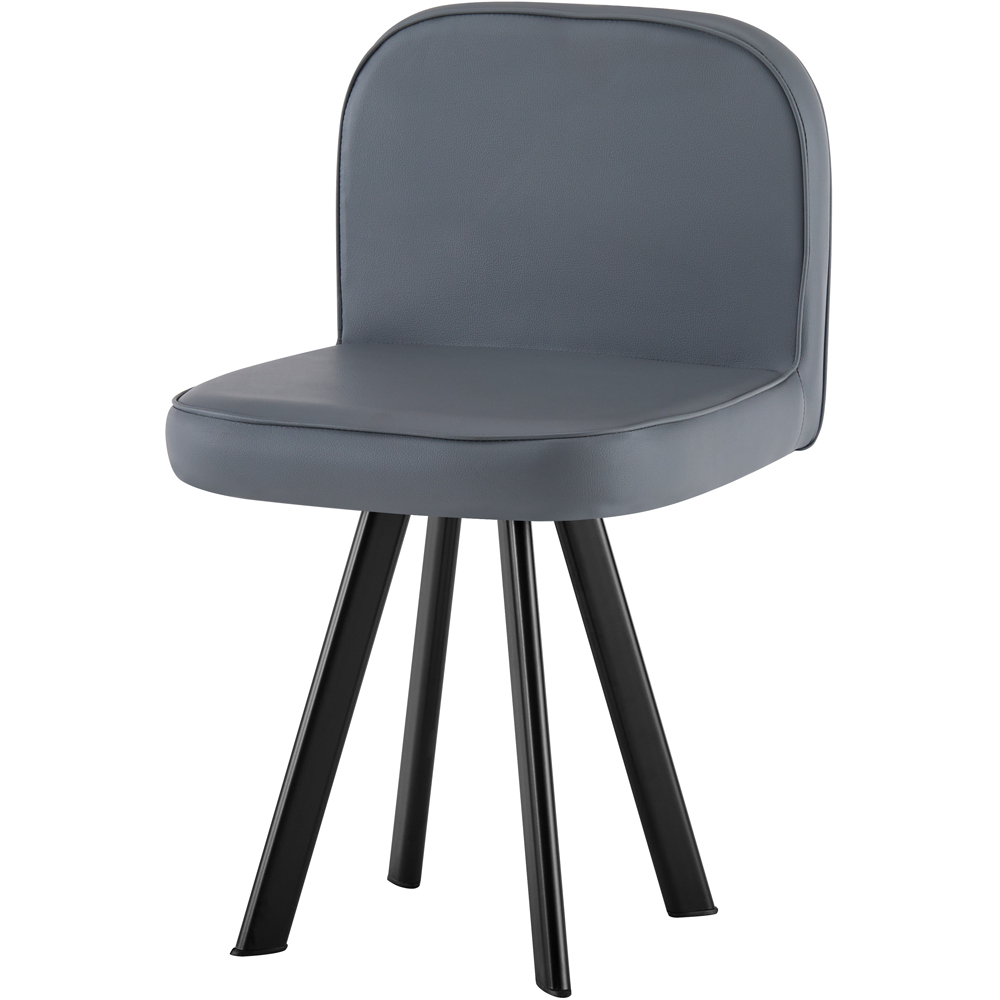 Comfy Living 6 Seater Dining Set Black and Grey Image 3