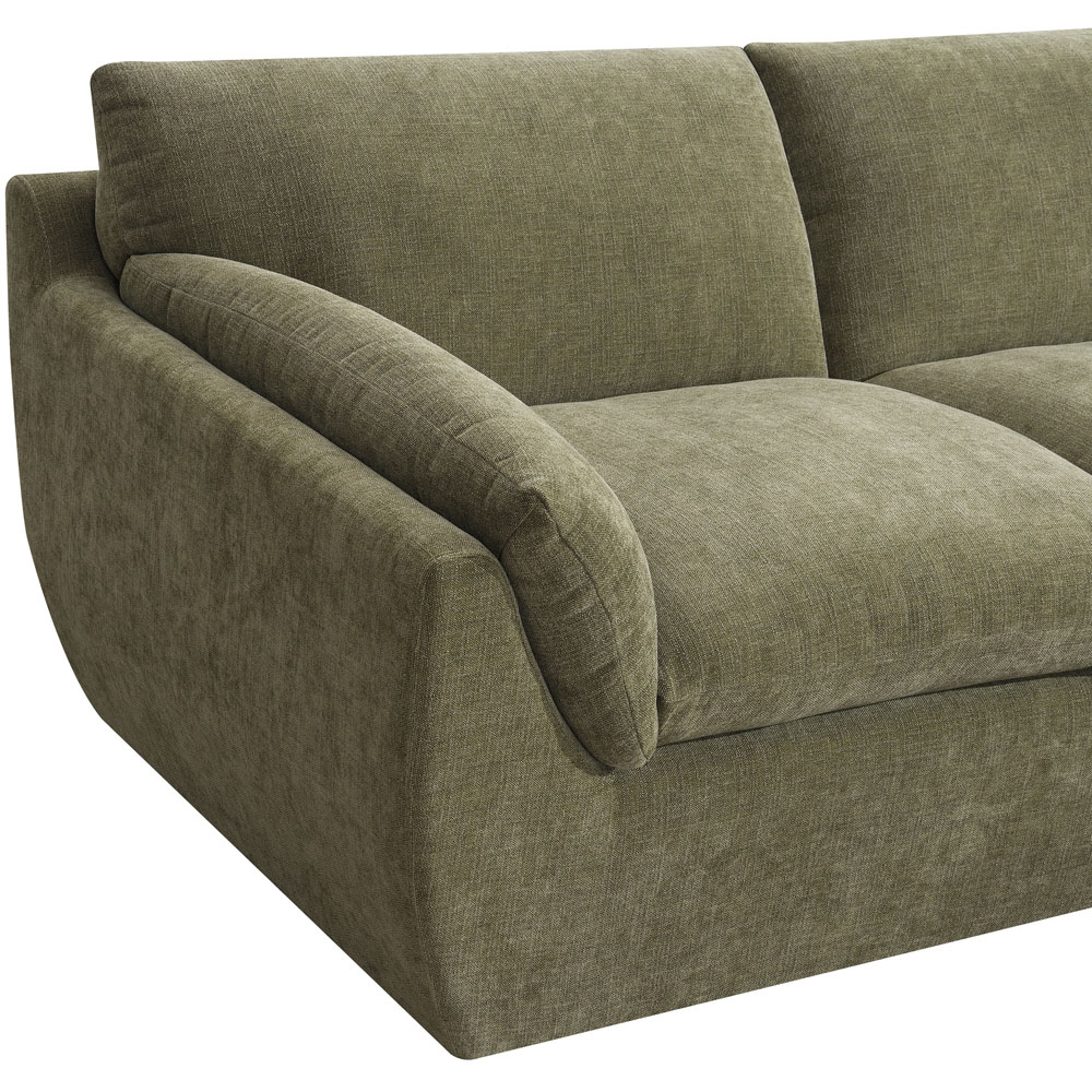 Wiliamsburg Green 5 Seater Sofa with Ottoman Image 3