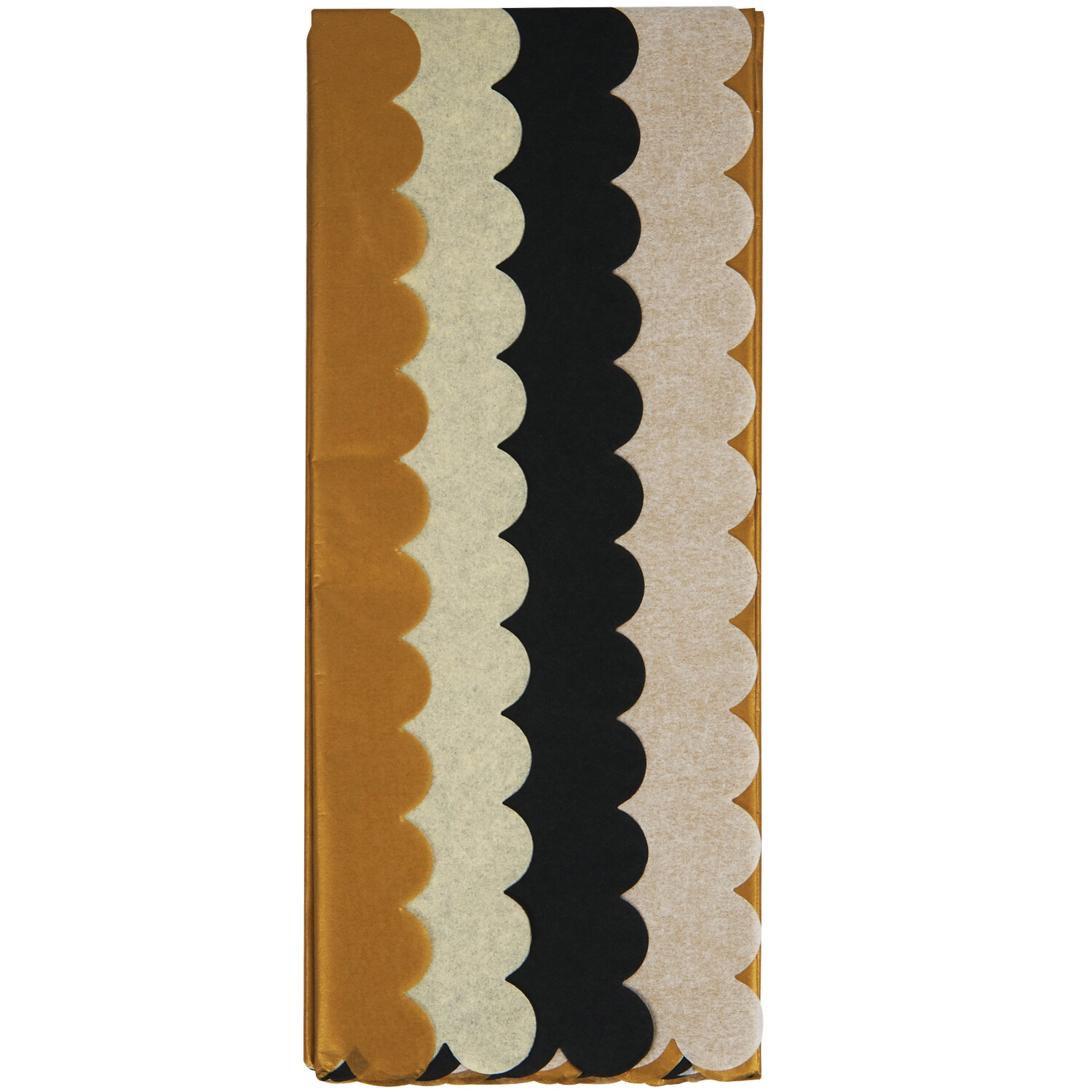 Pack of 6 Scalloped Tissue Paper - Multicolour Image 1