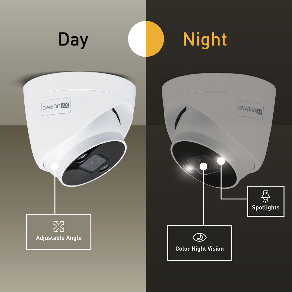 Swann AdvancedX Wired NVR CCTV 4K Dome Camera Kit with 2TB HDD Storage Image 3