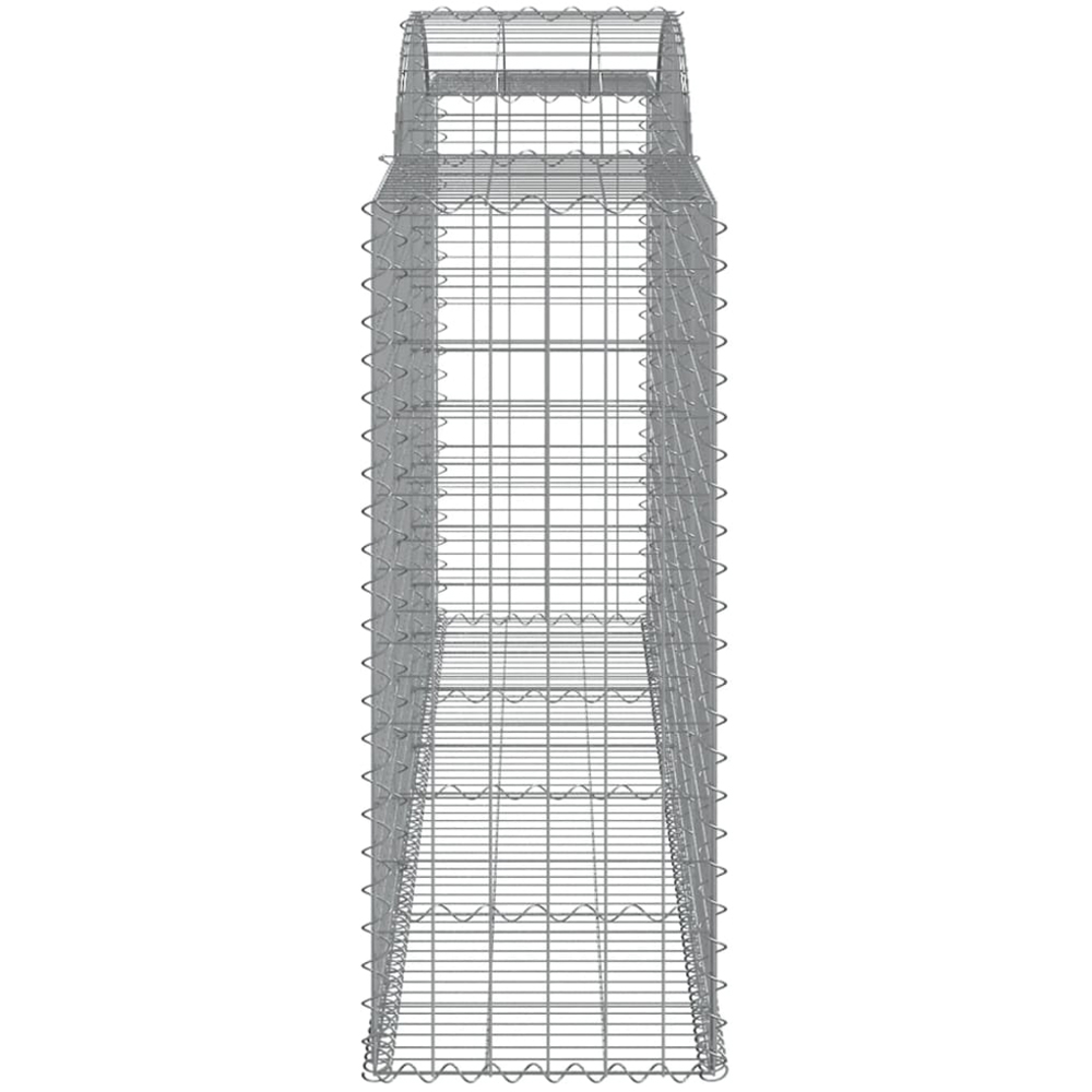 vidaXL Silver Galvanised Iron Arched Gabion Basket 300 x 50 x 120/140cm 2 Pack Image 3