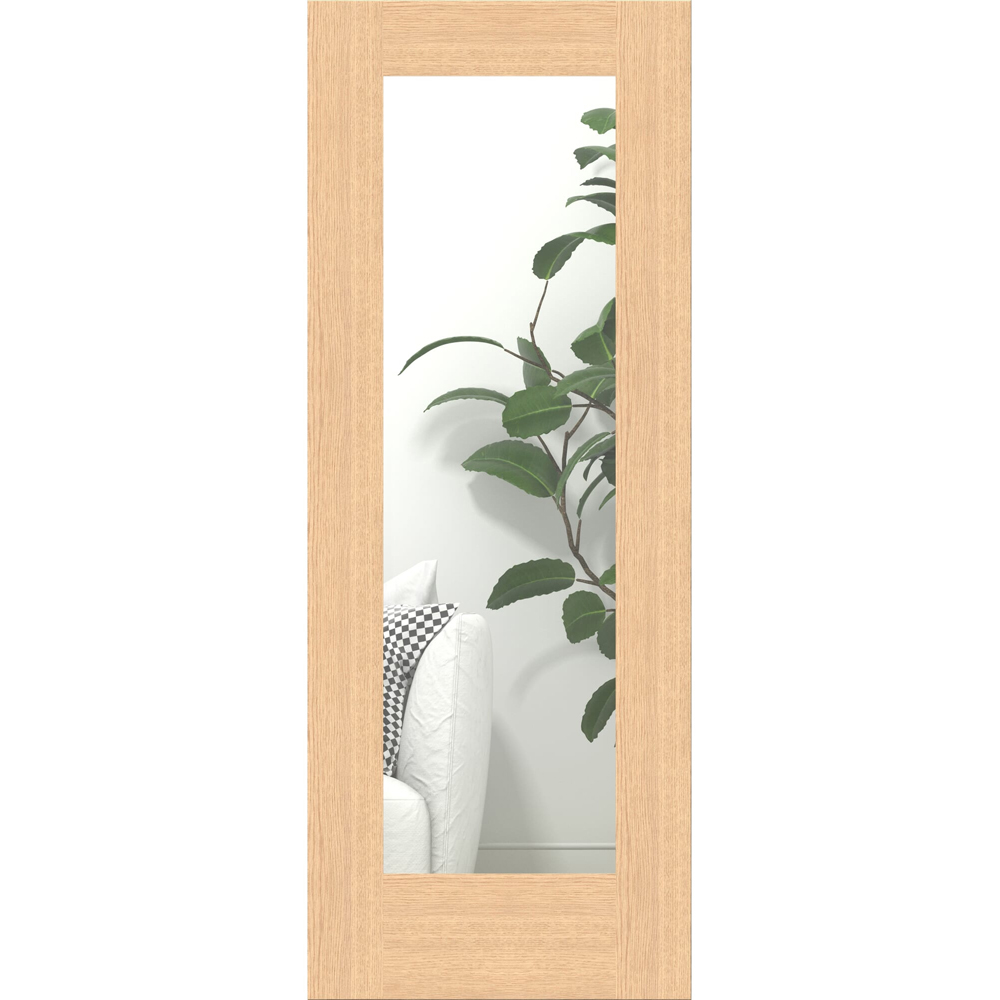Green & Taylor Shaker Oak Single Lite Clear Glazed FD30 Fire Door 1981 x 762mm Image