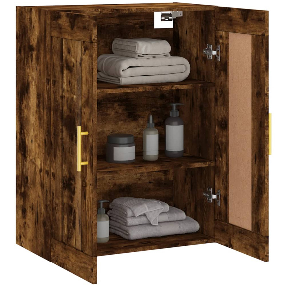 vidaXL 2 Door Smoked Oak Wall Mounted Cabinet Image 5