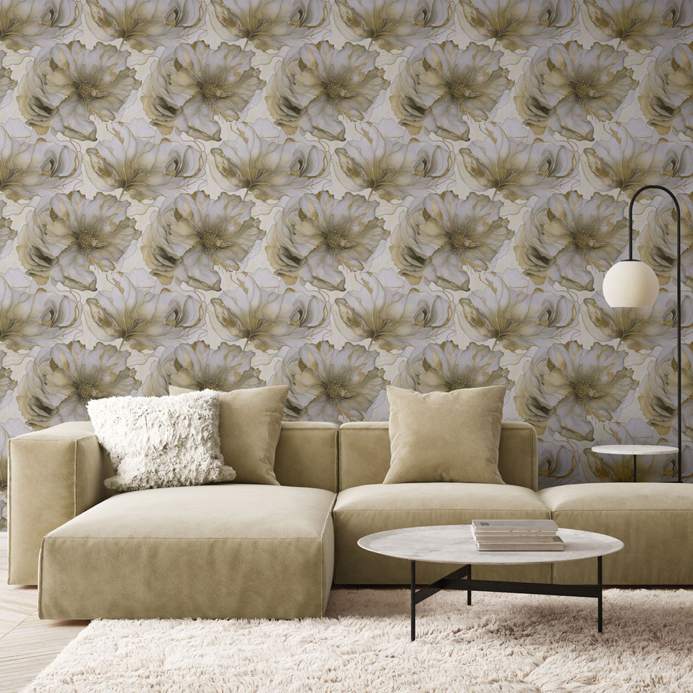 Muriva Renata Floral Cream Wallpaper Image 6