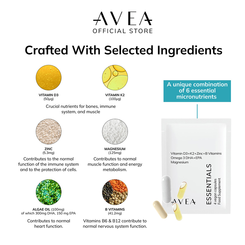 Avea Essentials Multivitamin Sachets 30 Pack with 4 Capsules Image 4