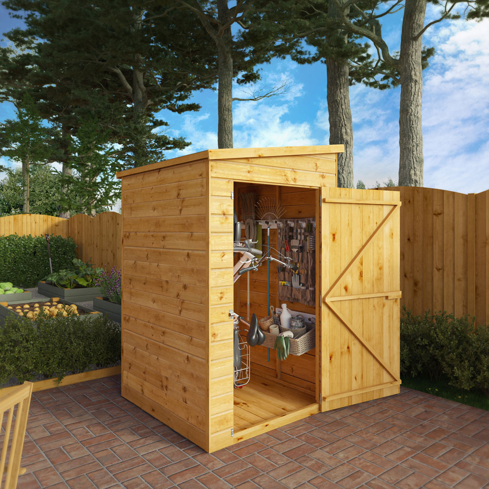 Mercia 4 x 4ft Shiplap Pent Shed Image 5