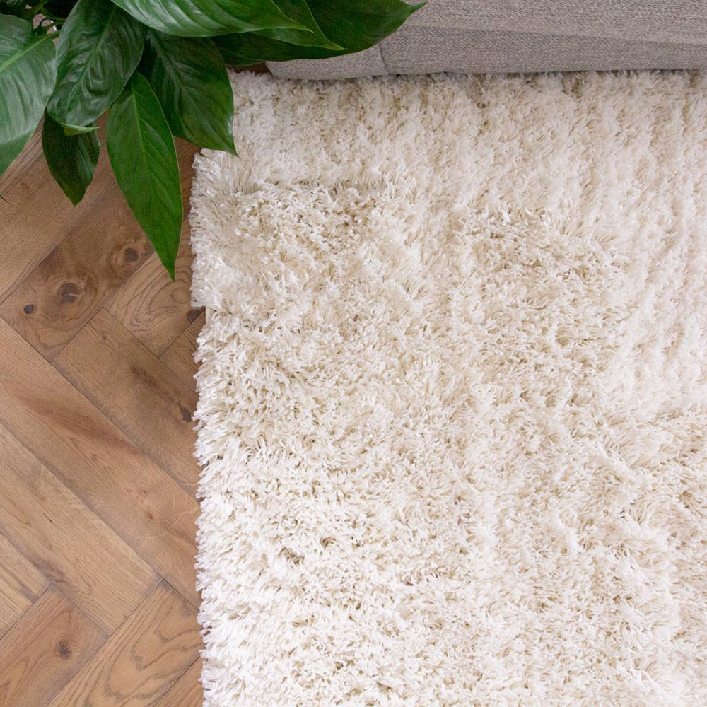 Kukoon Nore Cream Shaggy Rug 240 x 330cm Image 3