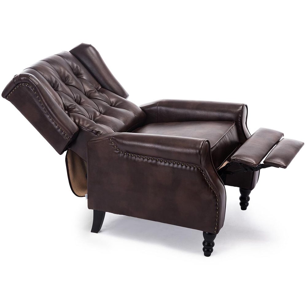 Furniture Online Althorpe Brown Wing Back Leather Recliner Chair Image 4