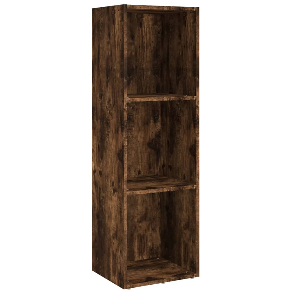 vidaXL 3 Shelf Smoked Oak Bookcase Image 2