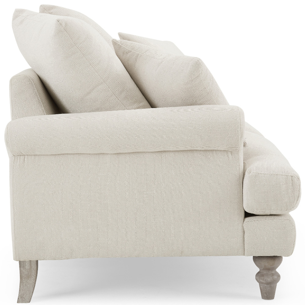 Home Detail Churchill 3 Seater Ivory Linen Sofa Image 4